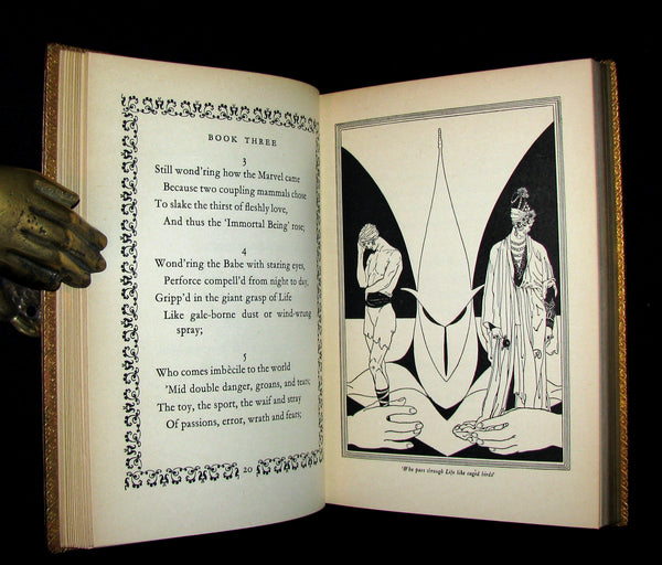 1925 Rare 1stED - Richard Burton's The Kasidah Of Haji Abdu El-Yezdi illustrated by John Kettelwell & bound by Sangorski & Sutcliffe.