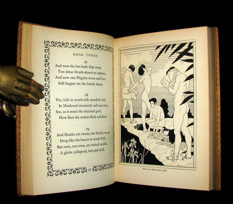 1925 Rare 1stED - Richard Burton's The Kasidah Of Haji Abdu El-Yezdi illustrated by John Kettelwell & bound by Sangorski & Sutcliffe.