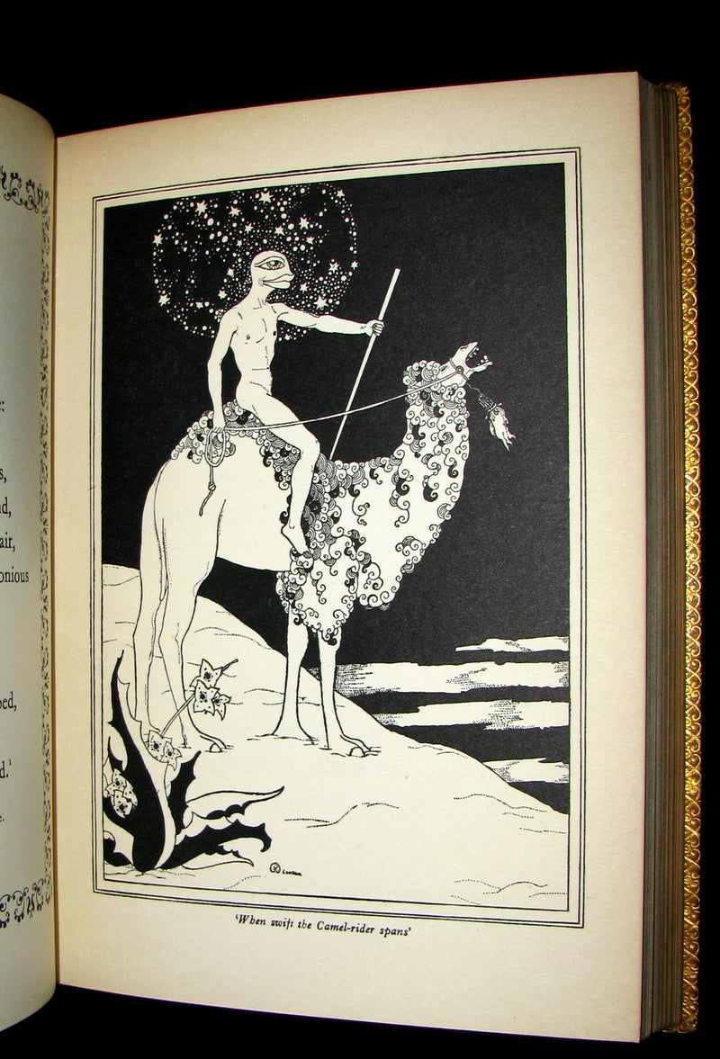 1925 Rare 1stED - Richard Burton's The Kasidah Of Haji Abdu El-Yezdi illustrated by John Kettelwell & bound by Sangorski & Sutcliffe.