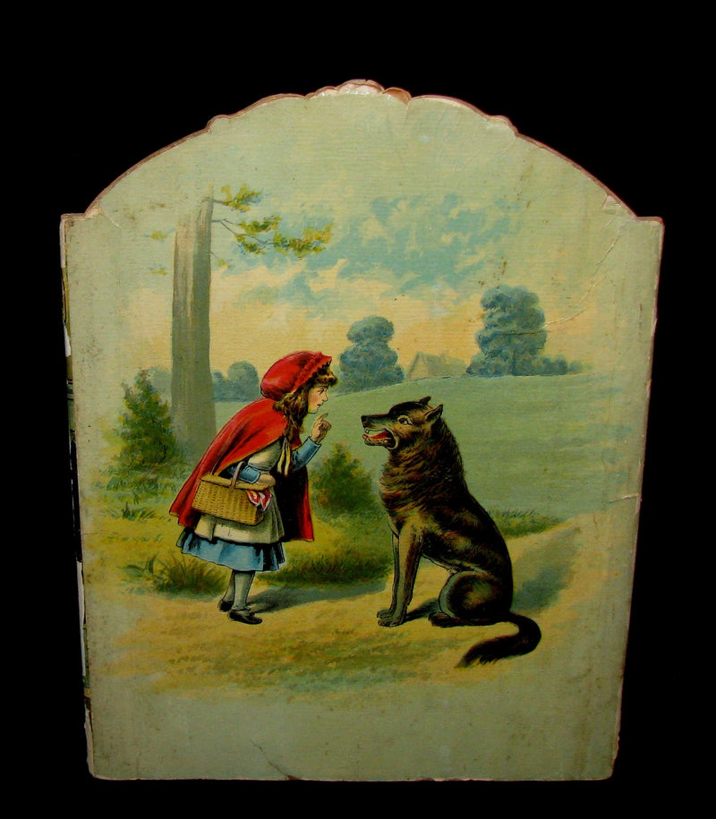 1891 Scarce Victorian Book - RED RIDING HOOD Theater Pantomime toy Book by McLoughlin.