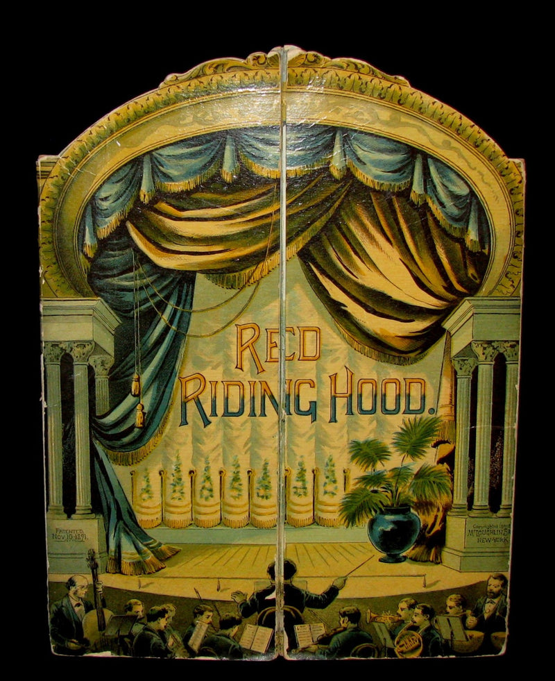 1891 Scarce Victorian Book - RED RIDING HOOD Theater Pantomime toy Book by McLoughlin.