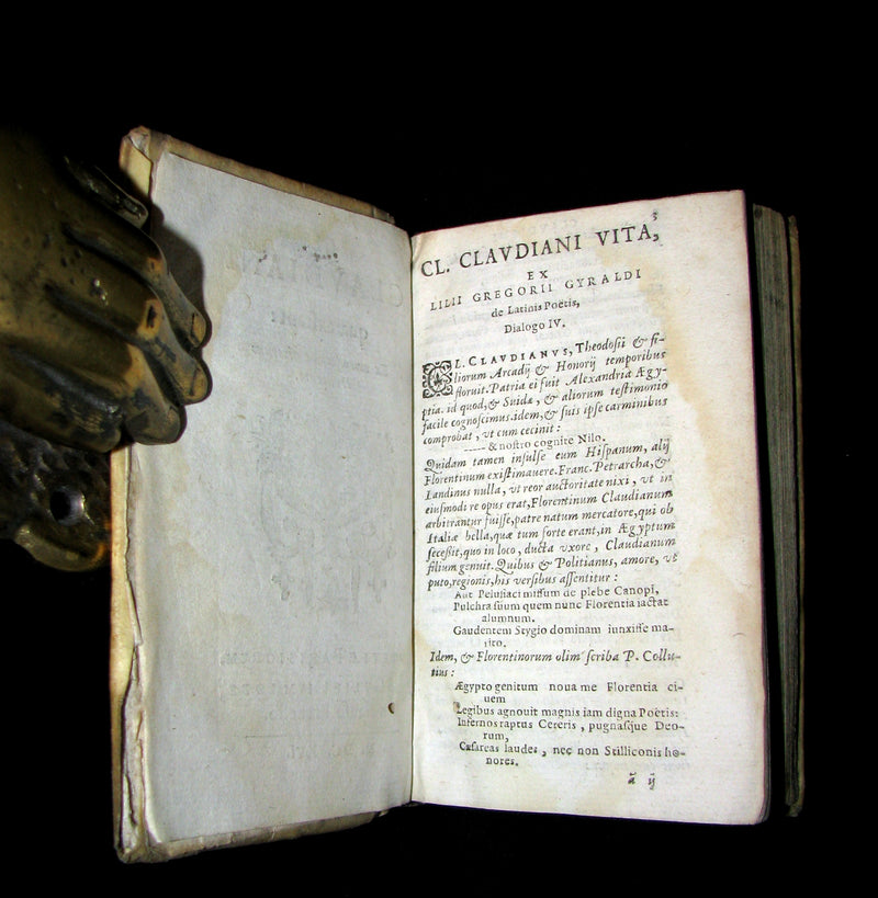 1616 Rare Latin Vellum Book - C.L. Claudiani quae extant - Claudian's Latin poetry of late antiquity.