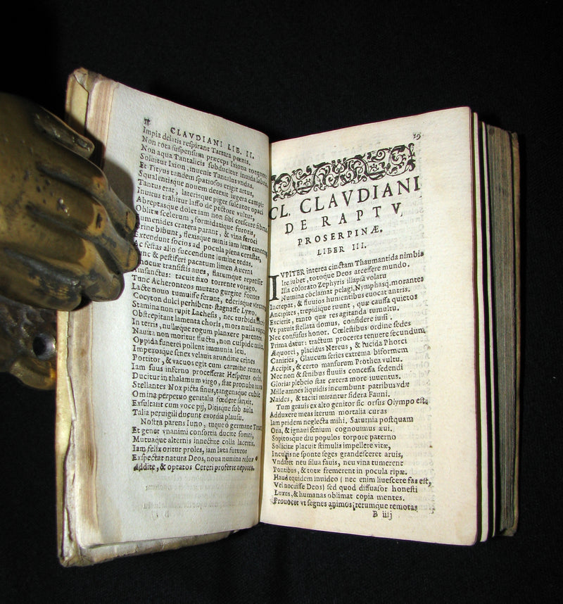 1616 Rare Latin Vellum Book - C.L. Claudiani quae extant - Claudian's Latin poetry of late antiquity.