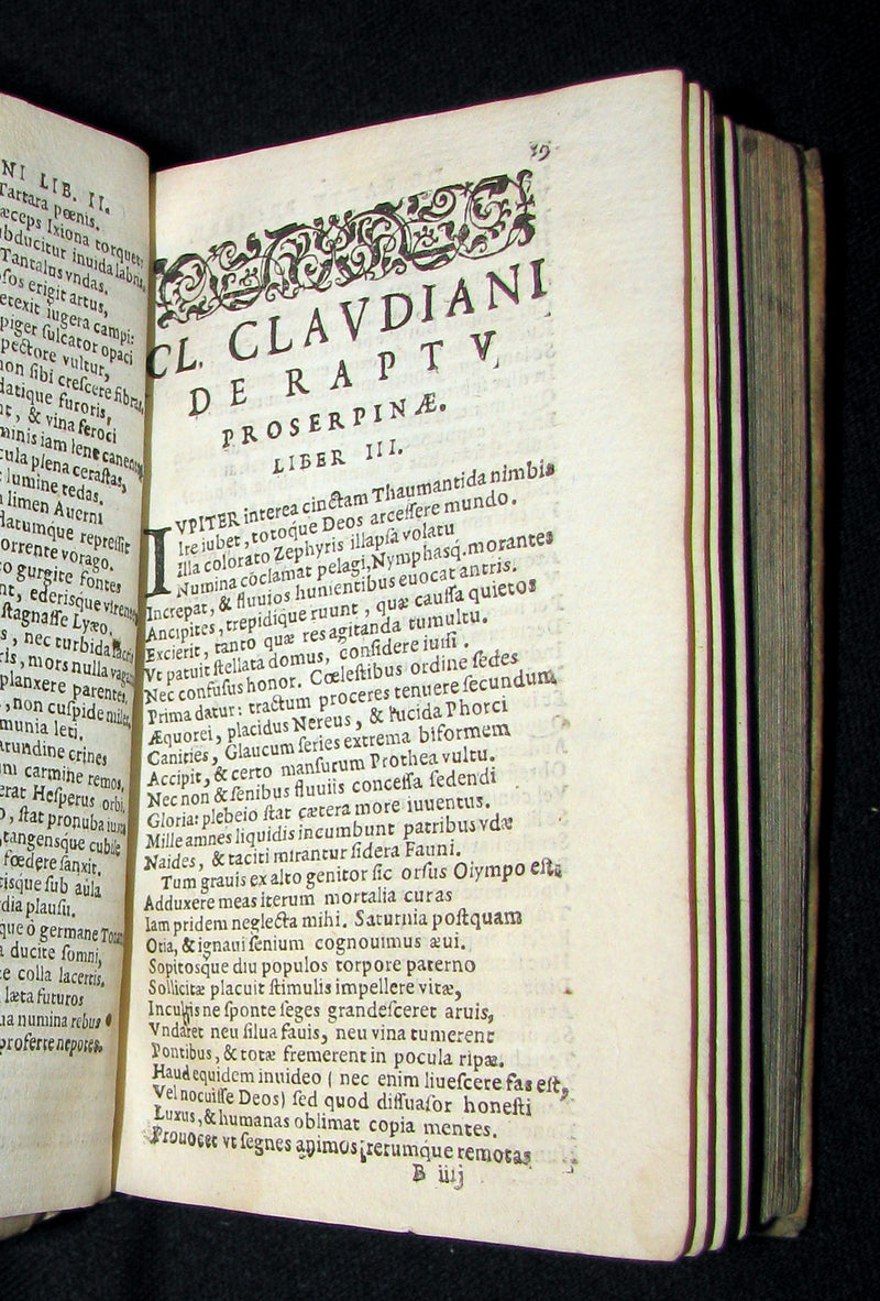 1616 Rare Latin Vellum Book - C.L. Claudiani quae extant - Claudian's Latin poetry of late antiquity.
