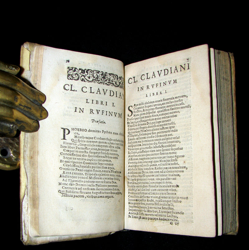 1616 Rare Latin Vellum Book - C.L. Claudiani quae extant - Claudian's Latin poetry of late antiquity.