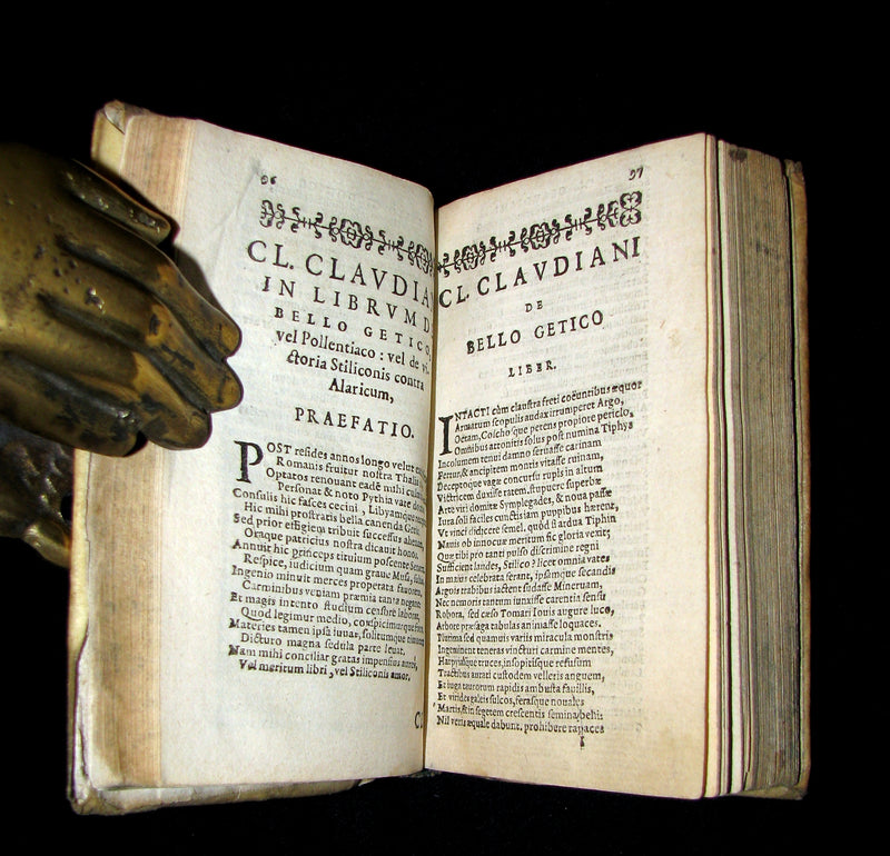 1616 Rare Latin Vellum Book - C.L. Claudiani quae extant - Claudian's Latin poetry of late antiquity.