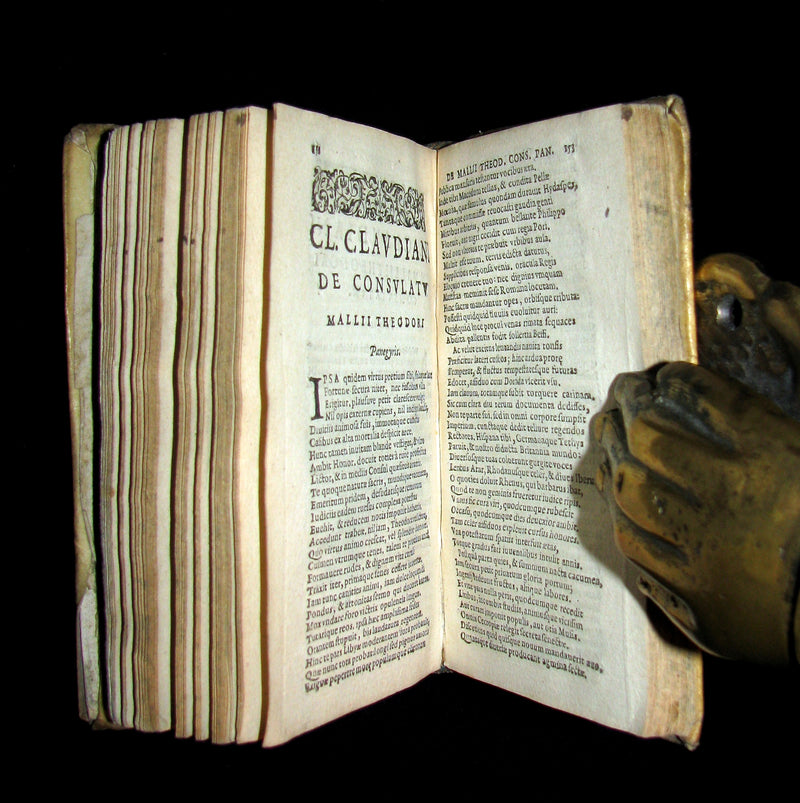 1616 Rare Latin Vellum Book - C.L. Claudiani quae extant - Claudian's Latin poetry of late antiquity.