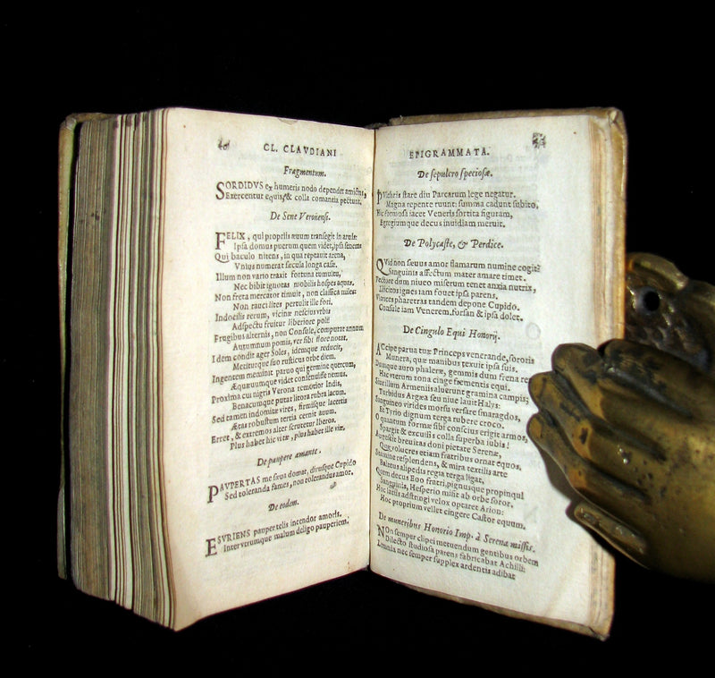 1616 Rare Latin Vellum Book - C.L. Claudiani quae extant - Claudian's Latin poetry of late antiquity.
