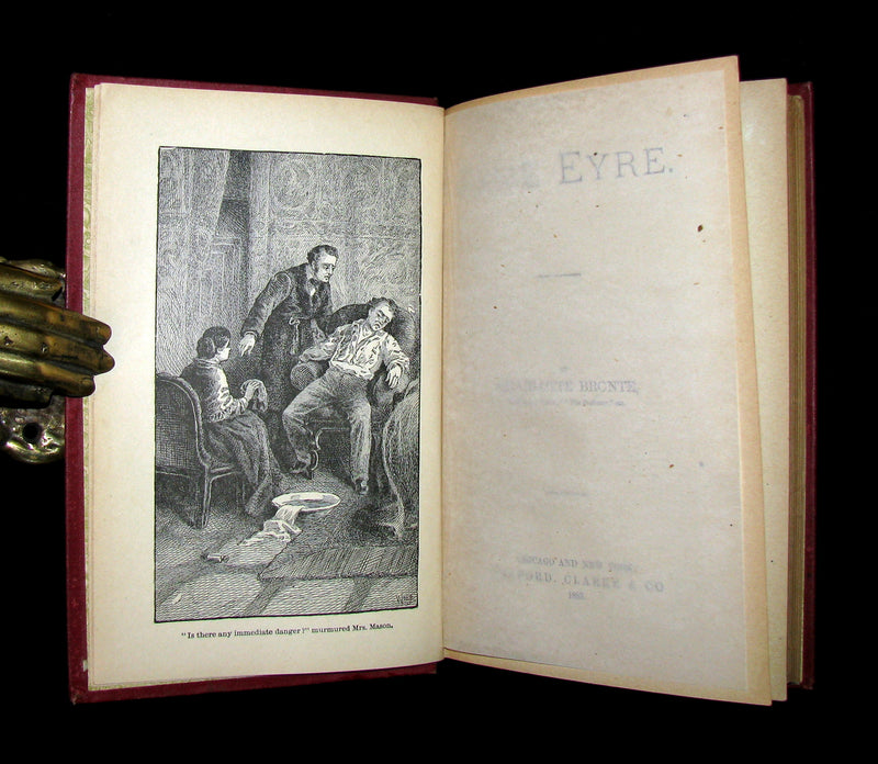 1885 Rare Victorian Book - JANE EYRE by CHARLOTTE BRONTË.