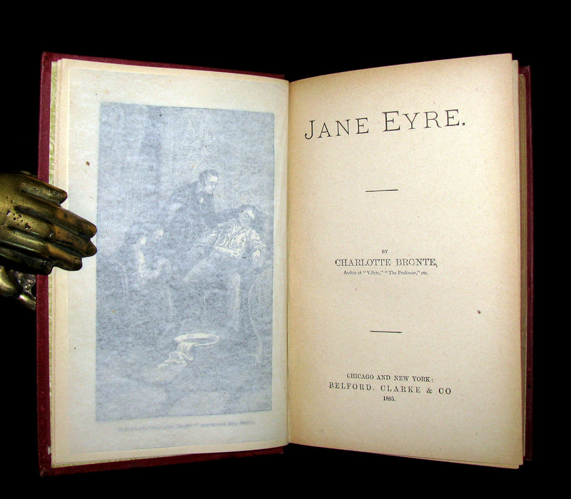 1885 Rare Victorian Book - JANE EYRE by CHARLOTTE BRONTË.