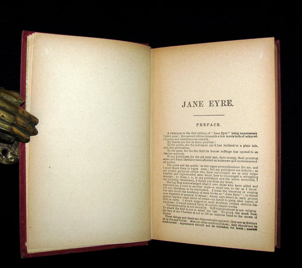 1885 Rare Victorian Book - JANE EYRE by CHARLOTTE BRONTË.