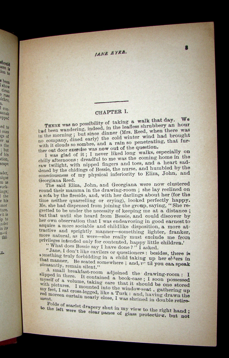 1885 Rare Victorian Book - JANE EYRE by CHARLOTTE BRONTË.