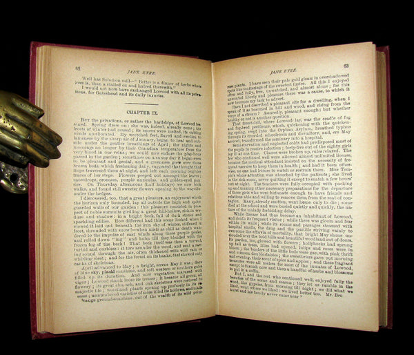 1885 Rare Victorian Book - JANE EYRE by CHARLOTTE BRONTË.