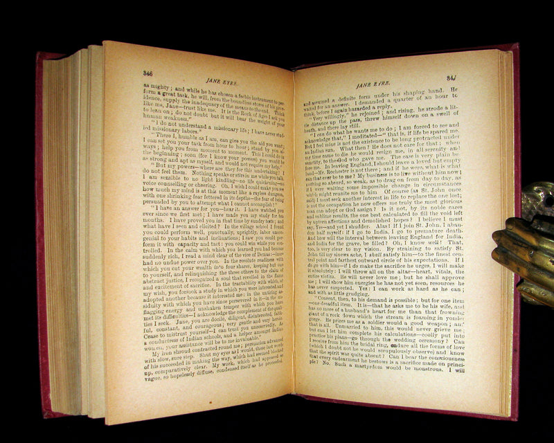 1885 Rare Victorian Book - JANE EYRE by CHARLOTTE BRONTË.