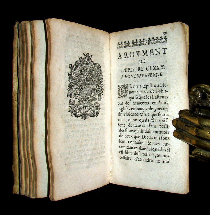 1656 Scarce French Vellum Book - Chosen Epistles by Saint Augustine of Hippo.