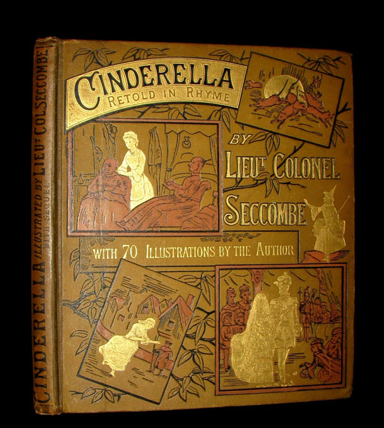1882 Scarce Victorian Book ~ Cinderella by Seccombe bound with an original Typescript of What Happened After by Jane Stuart Wortley.