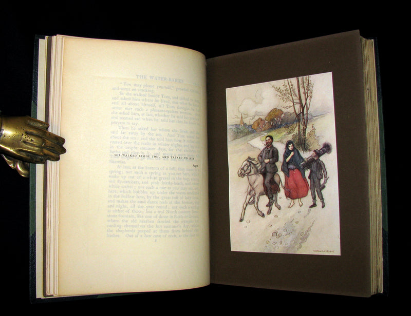 1909 Rare Book - Water-Babies Fairy Tale for a Land-Baby Illustrated by Warwick Goble. 1stED.