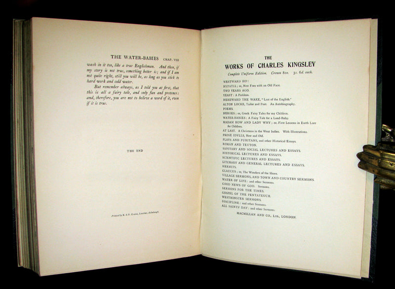 1909 Rare Book - Water-Babies Fairy Tale for a Land-Baby Illustrated by Warwick Goble. 1stED.