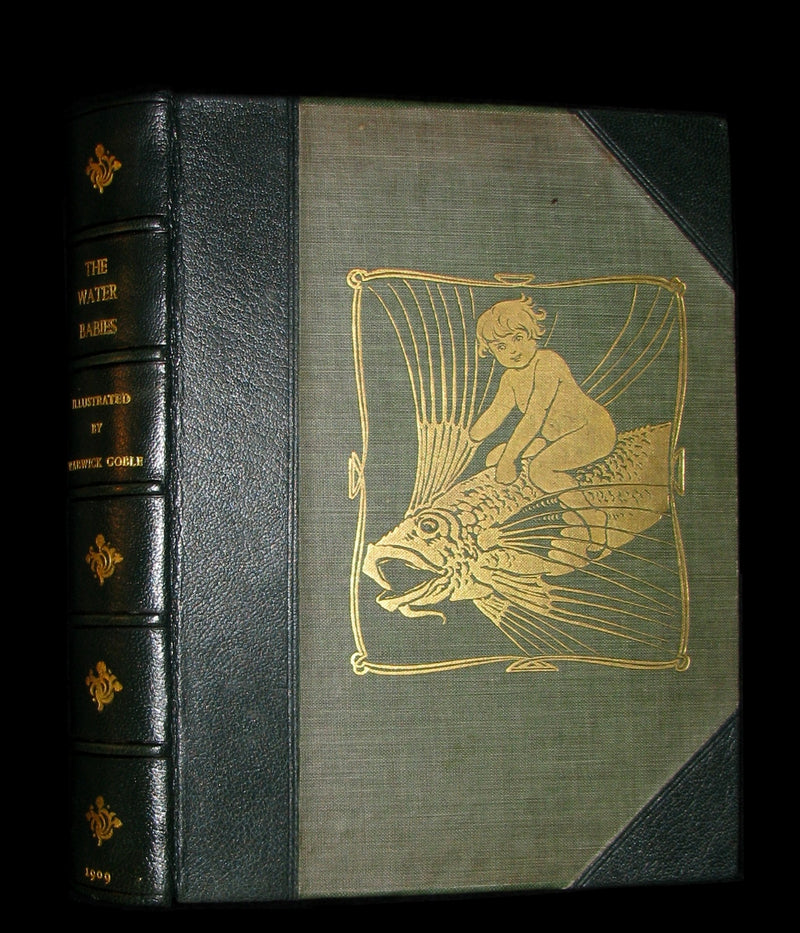 1909 Rare Book - Water-Babies Fairy Tale for a Land-Baby Illustrated by Warwick Goble. 1stED.