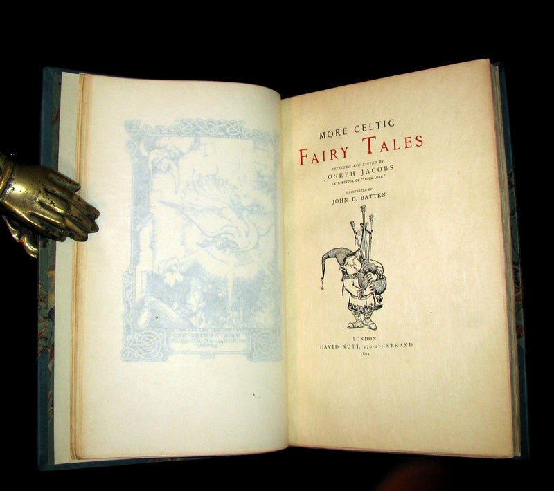 1894 Scarce LIMITED 1st EDITION #27/125 - More CELTIC FAIRY TALES by Joseph Jacobs Illustrated by John D. Batten.