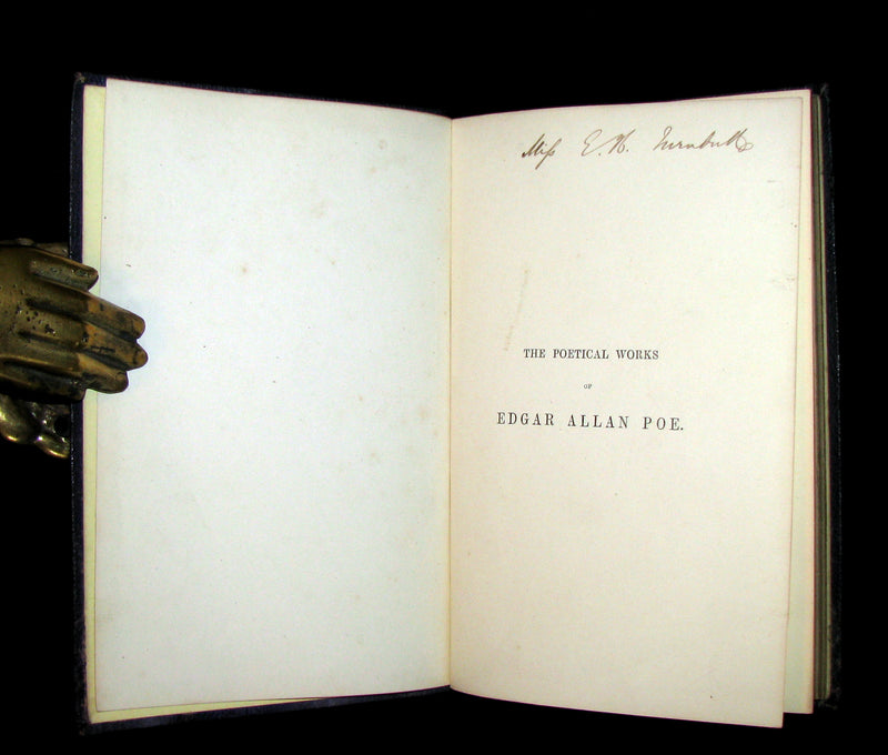 1852 Rare Book - The Poetical Works of EDGAR ALLAN POE. Illustrated.