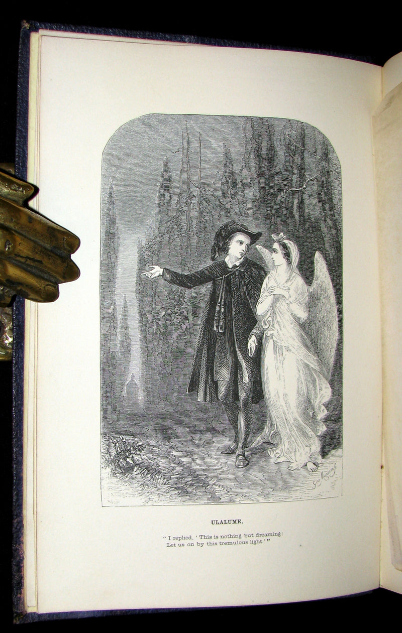 1852 Rare Book - The Poetical Works of EDGAR ALLAN POE. Illustrated.