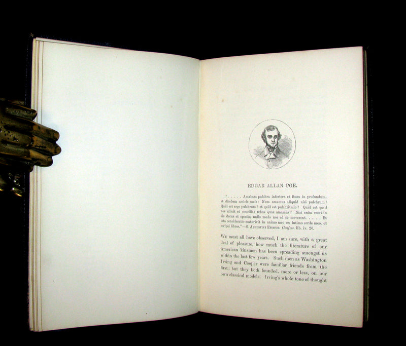 1852 Rare Book - The Poetical Works of EDGAR ALLAN POE. Illustrated.