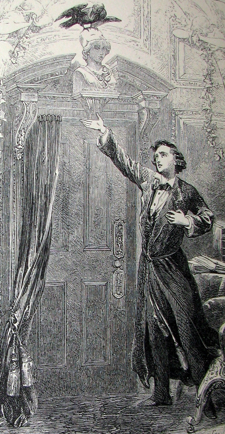 1852 Rare Book - The Poetical Works of EDGAR ALLAN POE. Illustrated.