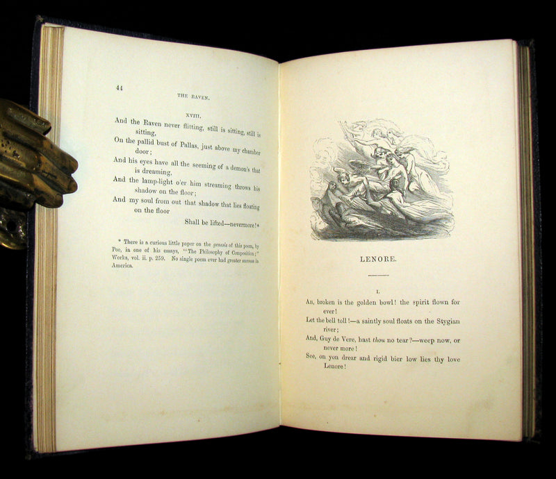 1852 Rare Book - The Poetical Works of EDGAR ALLAN POE. Illustrated.