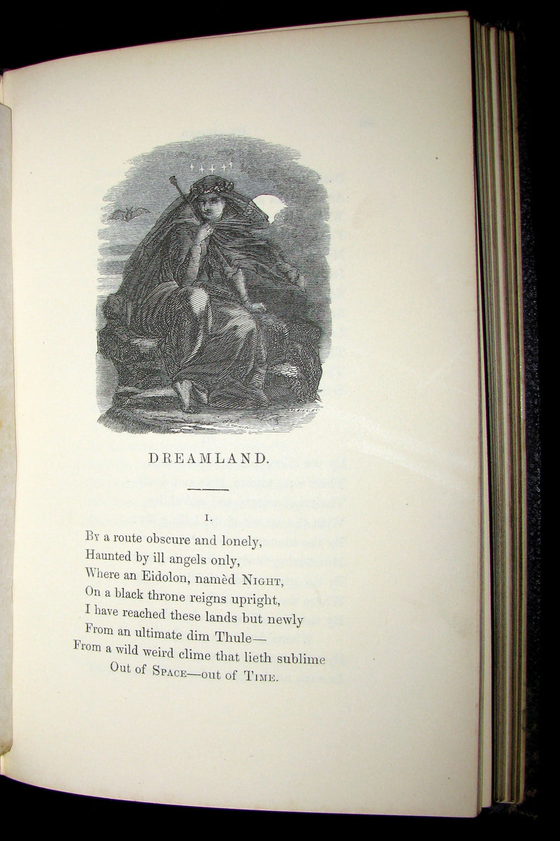 1852 Rare Book - The Poetical Works of EDGAR ALLAN POE. Illustrated.