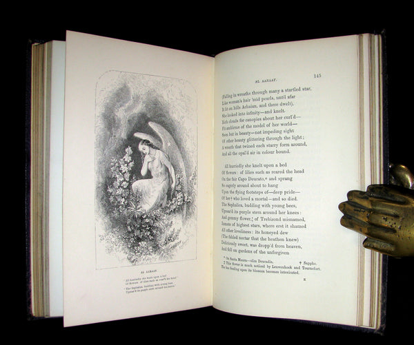 1852 Rare Book - The Poetical Works of EDGAR ALLAN POE. Illustrated.