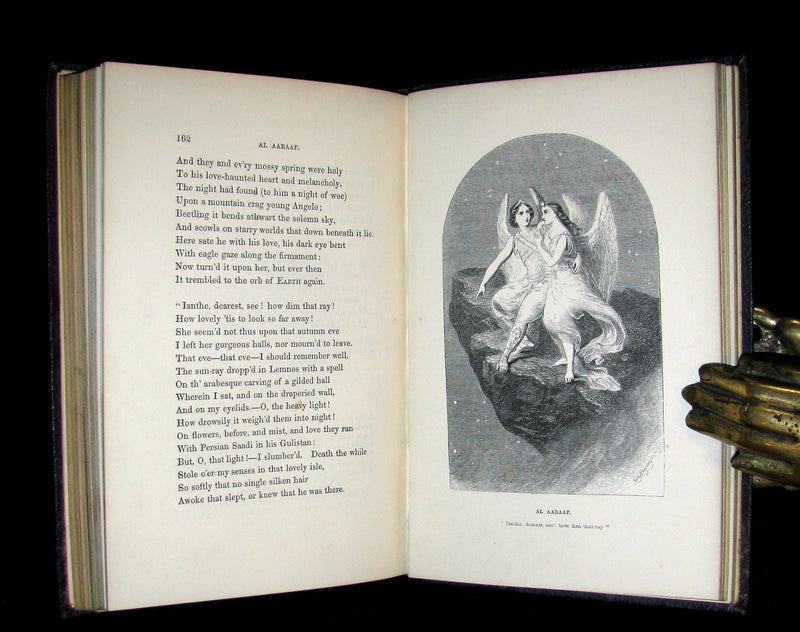 1852 Rare Book - The Poetical Works of EDGAR ALLAN POE. Illustrated.