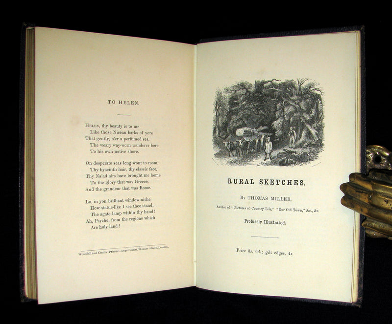1852 Rare Book - The Poetical Works of EDGAR ALLAN POE. Illustrated.