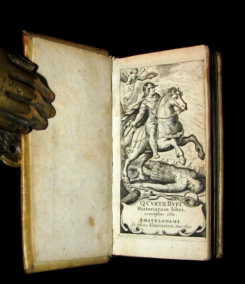 1670 Rare Latin Vellum Book - Histories of ALEXANDER the GREAT by Quintus Curtius Rufus.