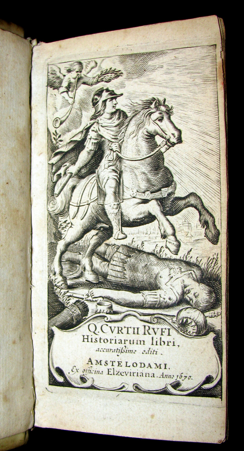 1670 Rare Latin Vellum Book - Histories of ALEXANDER the GREAT by Quintus Curtius Rufus.
