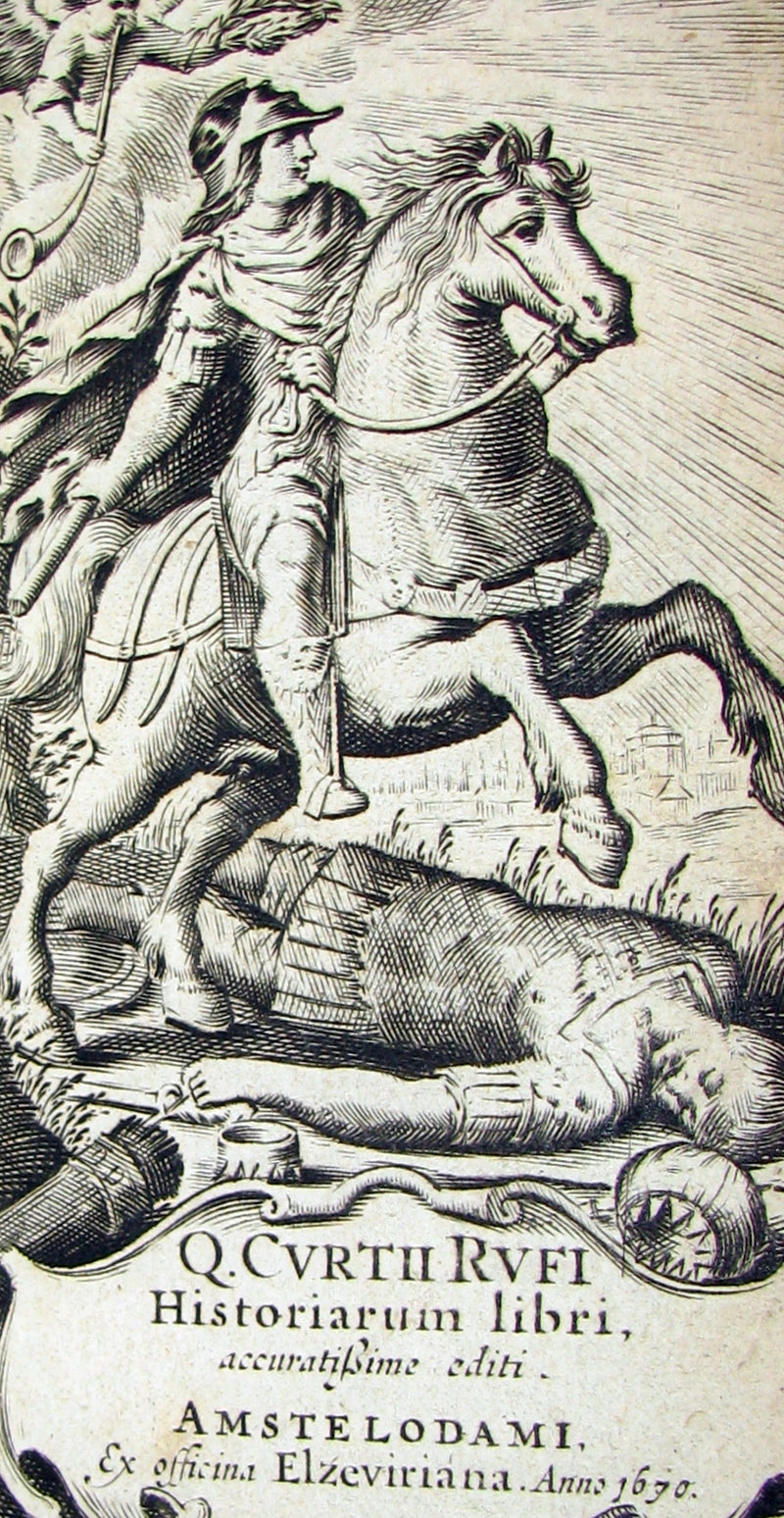 1670 Rare Latin Vellum Book - Histories of ALEXANDER the GREAT by Quintus Curtius Rufus.