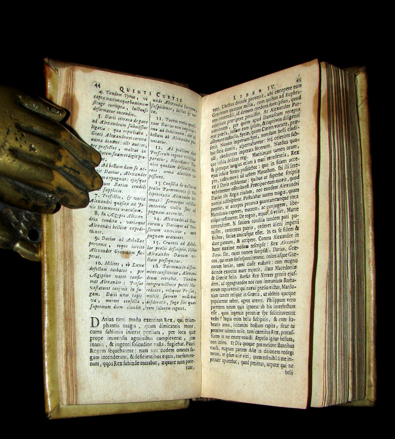 1670 Rare Latin Vellum Book - Histories of ALEXANDER the GREAT by Quintus Curtius Rufus.