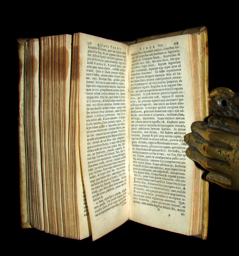1670 Rare Latin Vellum Book - Histories of ALEXANDER the GREAT by Quintus Curtius Rufus.