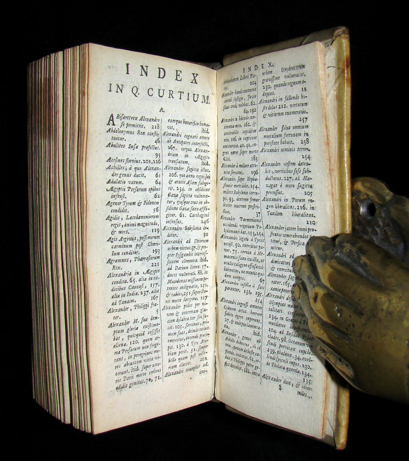 1670 Rare Latin Vellum Book - Histories of ALEXANDER the GREAT by Quintus Curtius Rufus.