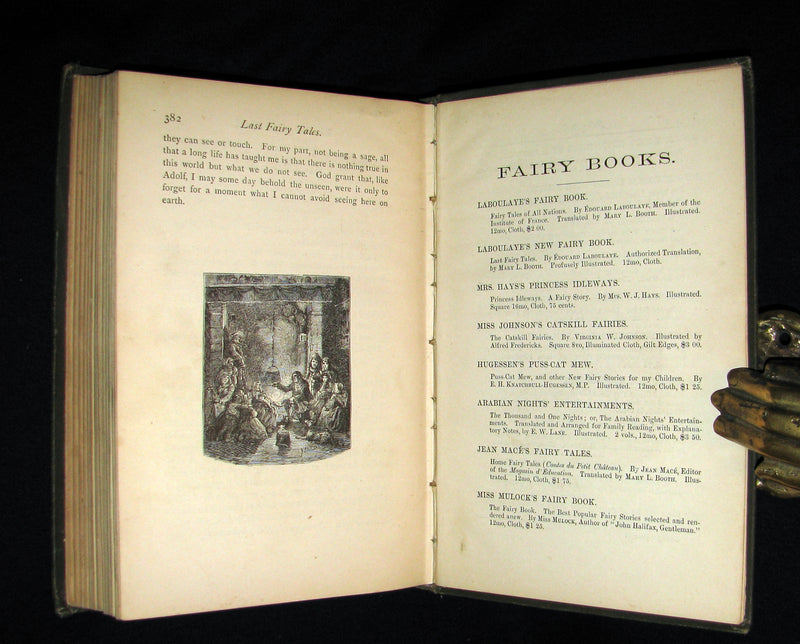 1885 Rare Book - Edouard Laboulaye's LAST FAIRY TALES - illustrated First Edition.