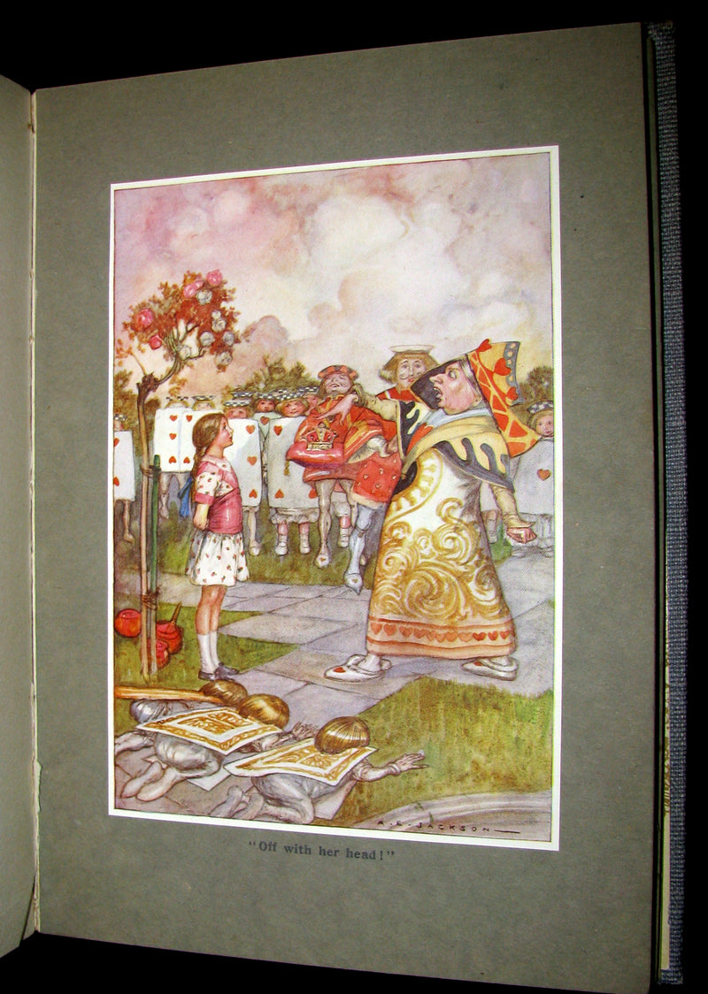 1916 Rare 1st Edition - Alice's Adventures in Wonderland illustrated by Albert Edward Jackson.