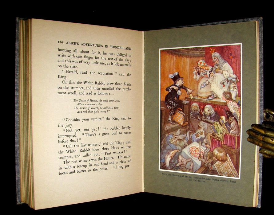 1916 Rare 1st Edition - Alice's Adventures in Wonderland illustrated by Albert Edward Jackson.