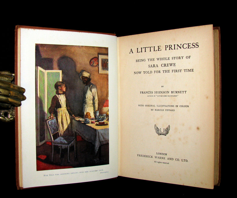 1905 Rare Book - A LITTLE PRINCESS by Frances Hodgson Burnett illustrated by Harold Piffard.
