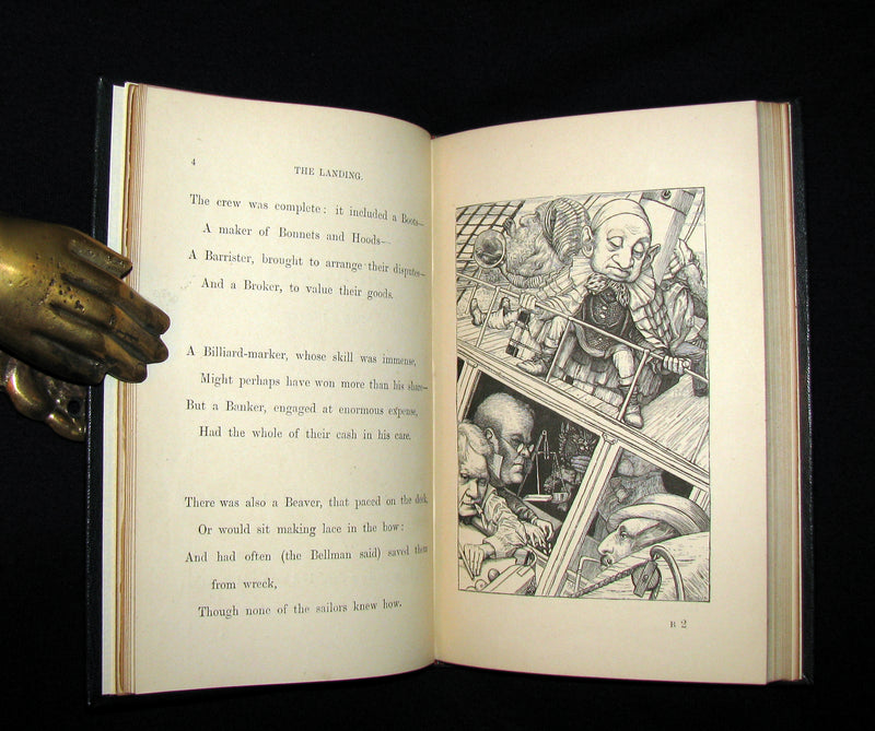 1876 Rare First Edition - The Hunting of the SNARK by Lewis Carroll bound by Atkinson Salisbury.