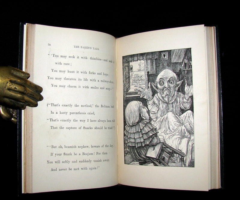 1876 Rare First Edition - The Hunting of the SNARK by Lewis Carroll bound by Atkinson Salisbury.