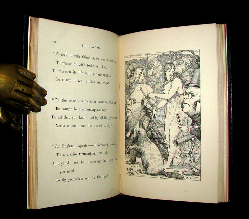 1876 Rare First Edition - The Hunting of the SNARK by Lewis Carroll bound by Atkinson Salisbury.