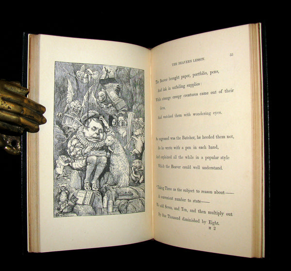 1876 Rare First Edition - The Hunting of the SNARK by Lewis Carroll bound by Atkinson Salisbury.