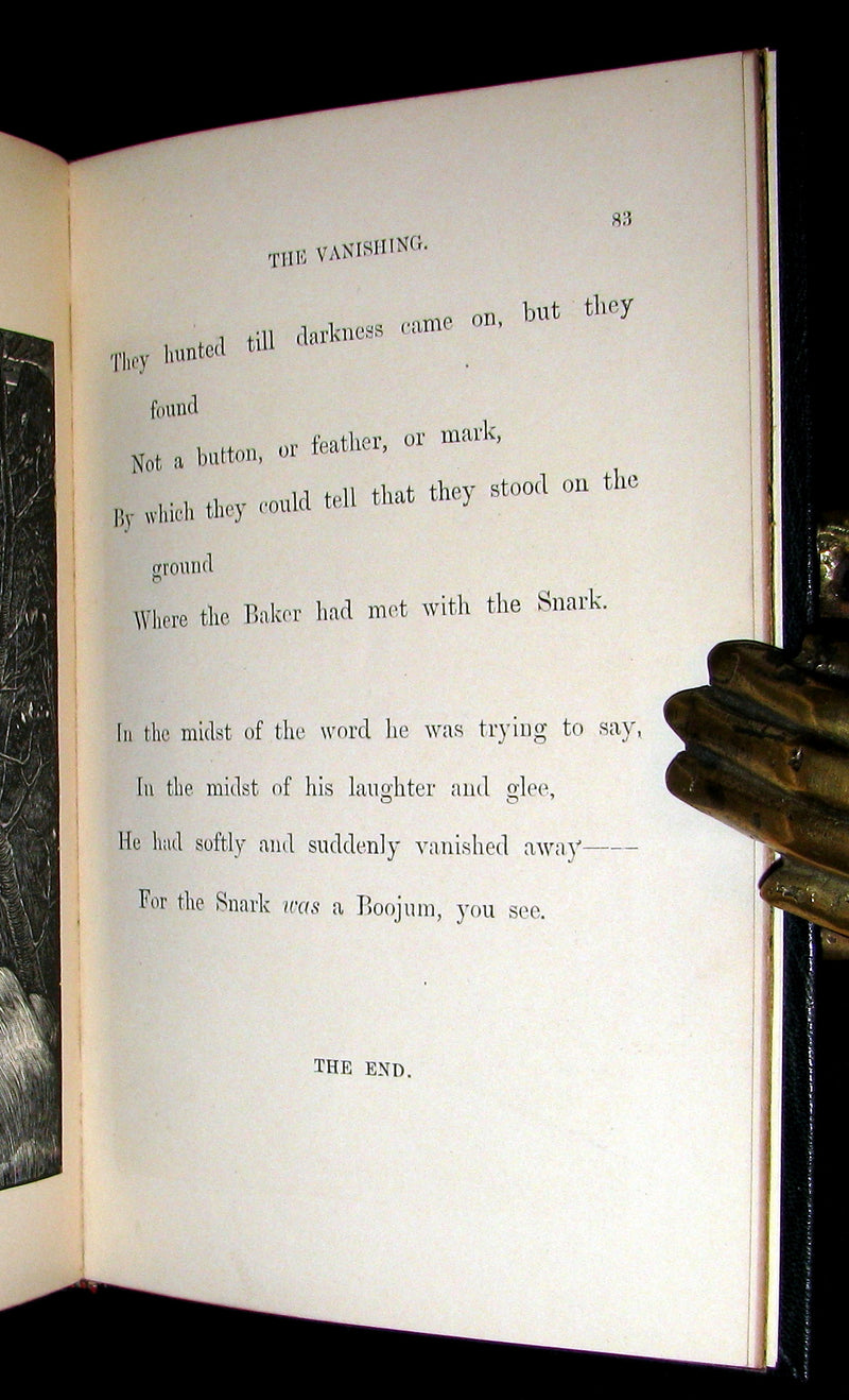 1876 Rare First Edition - The Hunting of the SNARK by Lewis Carroll bound by Atkinson Salisbury.