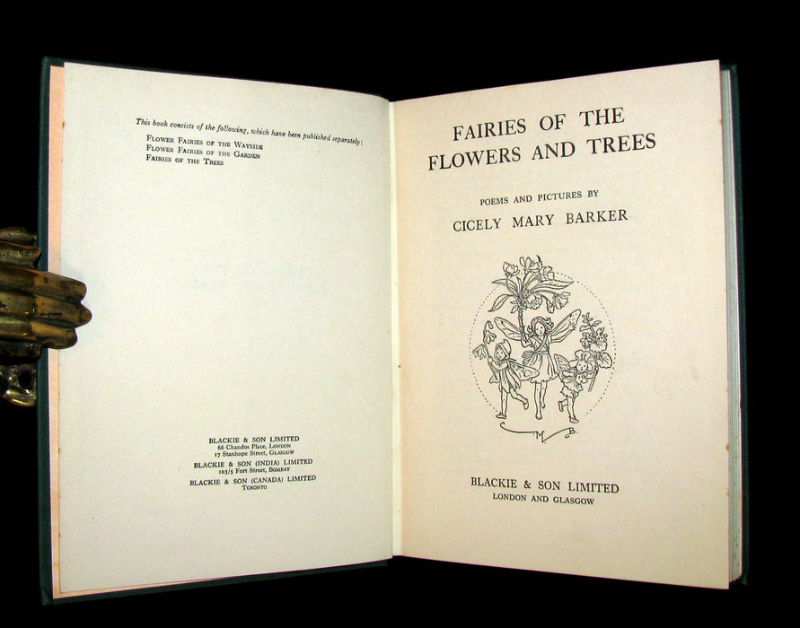 1950 Rare Cicely Mary Barker Book - FAIRIES OF THE FLOWERS AND TREES - 1stED.