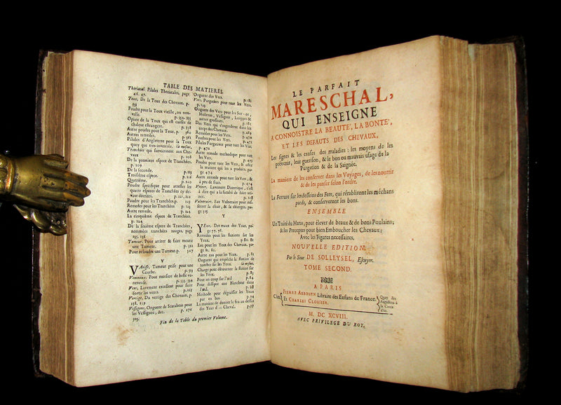 1698 Rare French Book ~The Complete Horseman- Le Parfait Mareschal - The Beauty, Goodness and Faults of HORSES.